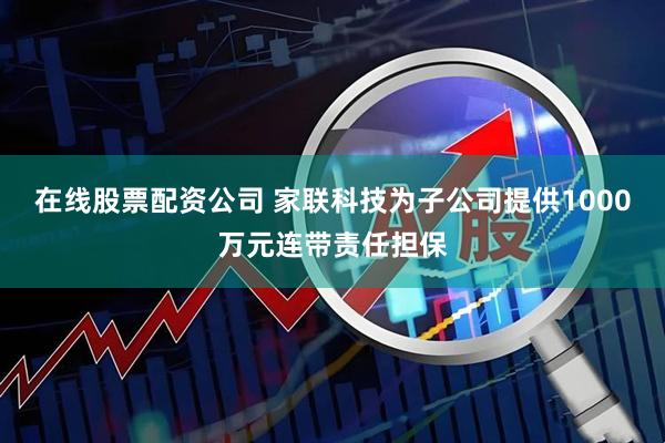在线股票配资公司 家联科技为子公司提供1000万元连带责任担保